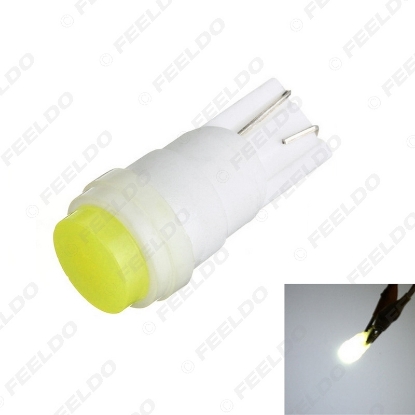 Picture of 1pc DC12V T10 194 W5W COB Ceramic Shell 1.5W Car Interior LED Light Wedge Side Light Bulb Door Light 7-Color