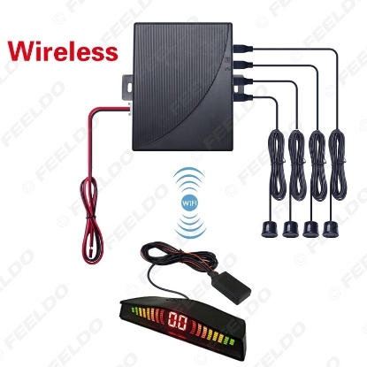 Picture of Car Auto 4-Sensor Parktronic LED Wireless Parking Sensor Aid Backup Radar Monitor Detector System
