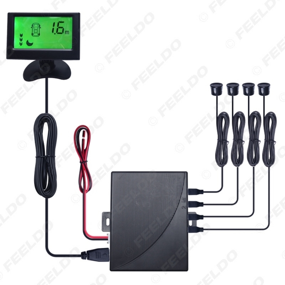 Picture of Car 3-Stage Background Color Alarm LCD Monitor Backup Reversing Aid Parking Sensor System