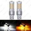 Picture of 1pcs Xenon White/Amber No Hyper Flash 7443 2835 Chip 42SMD Switchback LED Bulbs For Front Turn Signal Lights