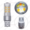 Picture of 1pcs Xenon White/Amber No Hyper Flash 7443 2835 Chip 42SMD Switchback LED Bulbs For Front Turn Signal Lights