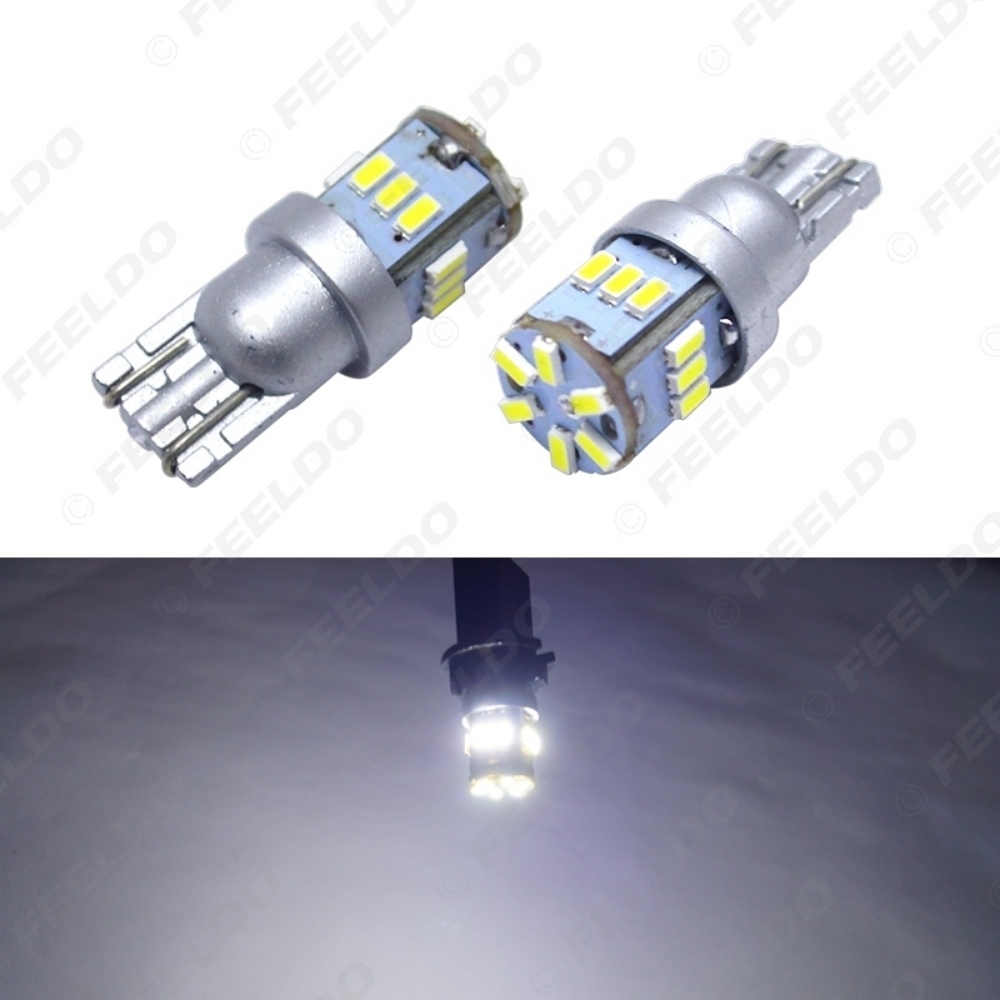 Picture of 1PC  White Car T10 194 168 18LED 3014 Chip Electrodeless Wedge LED Bulb Light Reading Light Lamp Bulb DC12V