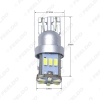 Picture of 1PC  White Car T10 194 168 18LED 3014 Chip Electrodeless Wedge LED Bulb Light Reading Light Lamp Bulb DC12V