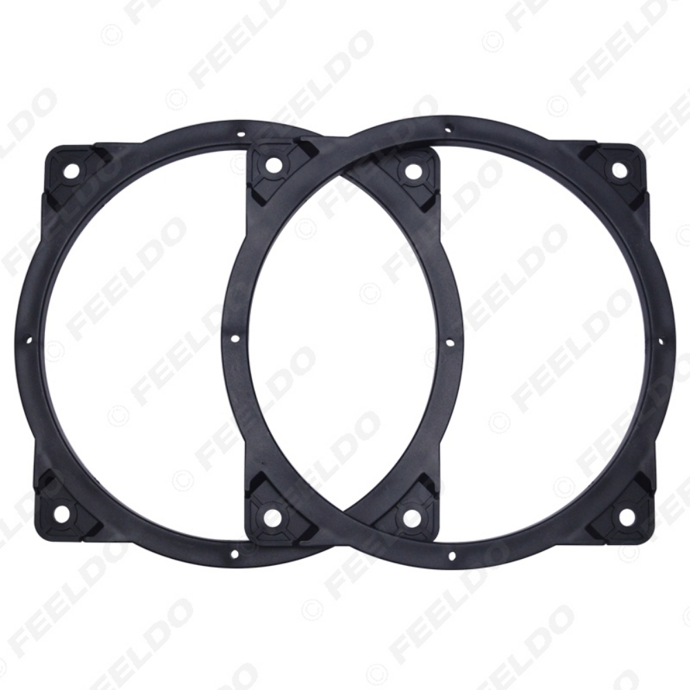 Picture of Black 2pcs 6.5" Car Speaker Spacer Adapter Pad Mounts for Hyundai Sonata YF 2012 Audio Horn Refit Rings Mat Solid