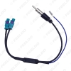 Picture of 1pcs Dual Separate FAKRA JACKs To DIN Car Radio Antenna Adapter With Amplifier For Audi VW Radio System