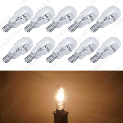 Picture of Warm White Car T13 Wedge 12V 10W Halogen Bulb External Halogen Lamp Replacement Dashboard Bulb Light