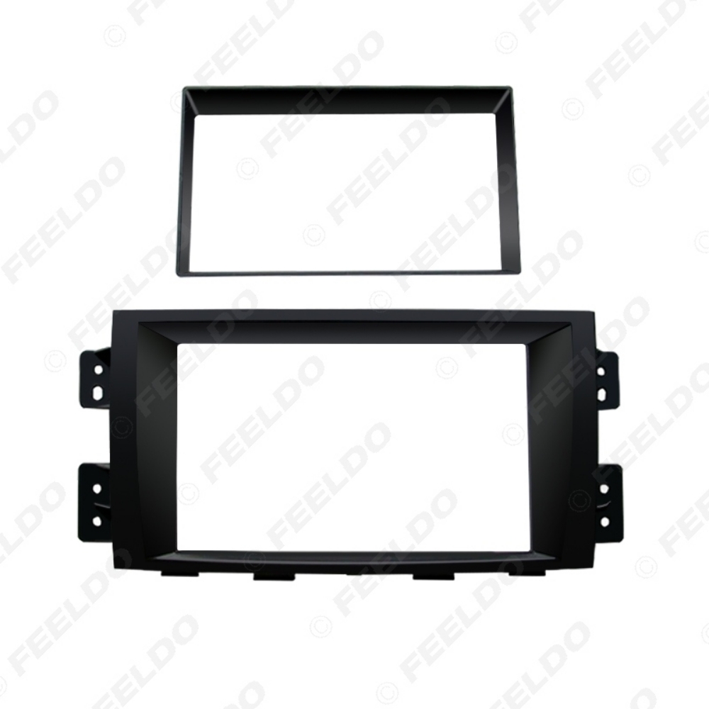 Picture of Car 2DIN Radio Fascia Frame for KIA Borrego Mohave 2010 Plate Panel Dashboard Trim Mount Installation Frame Kit