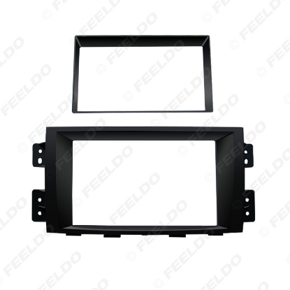 Picture of Car 2DIN Radio Fascia Frame for KIA Borrego Mohave 2010 Plate Panel Dashboard Trim Mount Installation Frame Kit