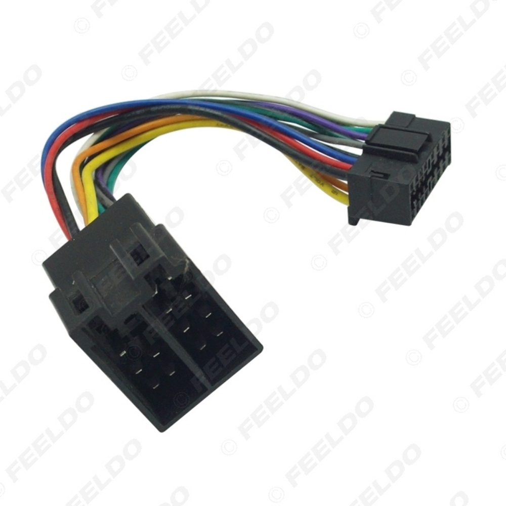 Picture of Car Stereo Radio Wire Harness Adapter For Sony 16-Pin Connector Into Radio To ISO 10487 Connector Into Car
