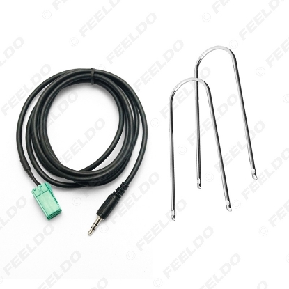 Picture of 1PC Aux-In Input 3.5mm Adapter & Radio With Removal Keys For Renault/Clio/Megane/Laguna For MP3/iPod/iPhone