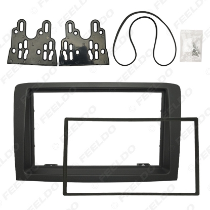 Picture of 2 DIN Car Stereo Radio Fascia Plate Panel Frame For Fiat Idea Audio Panel Dashboard Frame Trim Mount Kit