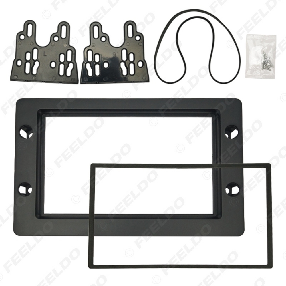 Picture of Car 2DIN Stereo Radio Fascia Plate Panel Frame For SAAB 9-5 (2005~2011) Dashboard CD/DVD Radio Panel Fitting Mount Kit Black