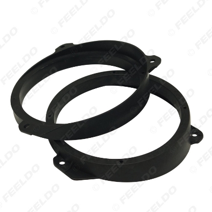 Picture of 6.5" Black Car Speaker Spacer for Subaru Forester front Door Stereo Horn Refitting Rings Mat Mount Holder