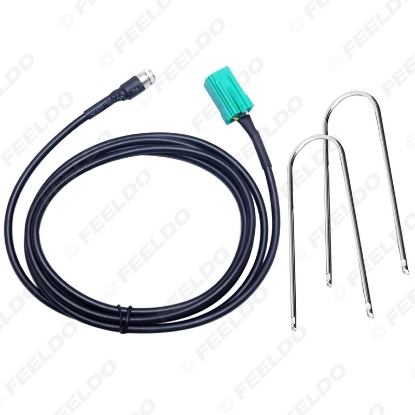 Picture of Auto Mini ISO 6pin to 3.5MM Female Jack AUX Cable with Removal Keys for Renault OEM Radio Wire Adapter