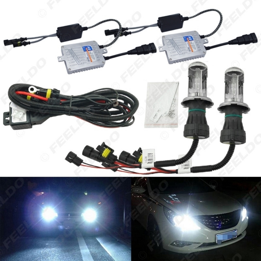 Picture of Car Headlight AC 12V 55W H4 HID Xenon Bulb Hi/Lo Beam Bi-Xenon Bulb Light Slim Ballast HID Kit