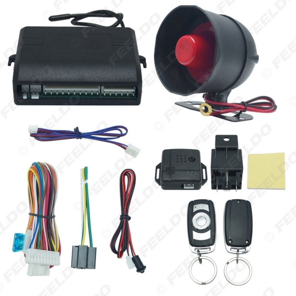 Picture of Car Alarm Security System Manual Reset Button Function Burglar Alarm Protection with 2 Remote Control