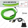 Picture of 9-color 1M Car Flexible Moulding EL Neon Glow Lighting Rope Strip With Fin 12V USB Power Inverter