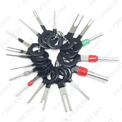 Picture of 18pcs/set Auto Plug Terminal Extraction Repair Tool Circuit Board Wire Harness Disassembled Crimp Pin Back Needle Remove Tool