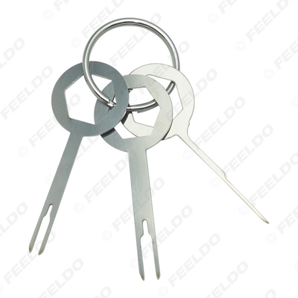 Picture of 3pcs Car Terminal Wiring Crimp Connector Extractor Pin Removel Key Tool Auto Terminal Removal Tool Kit