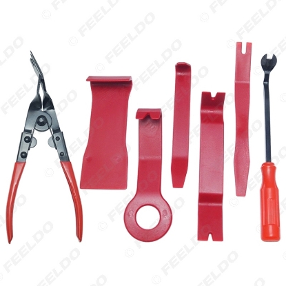 Picture of 7pcs/set Auto Stereo Interior Cleaner Door Panel Trim Dashboard Removal Opening Pry Tool Set DIY Car Repair Tool Kit