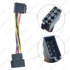 Picture of Car ISO Radio Plug Adapter Wiring Harness For Volkswagen Audio Power & Loudspeaker ISO 2 Heads Male to Female Installation Cable