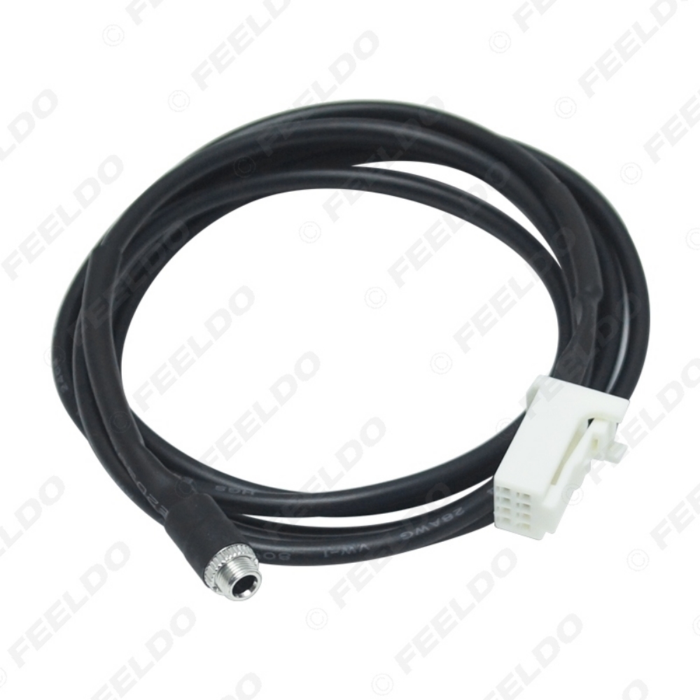 Picture of Car Aux Audio Input Media Data Wire Adapter 8-Pin Port for Subaru Forester 6-Disc CD 3.5mm Female Aux Electronic Cable