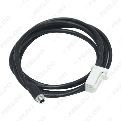Picture of Car Aux Audio Input Media Data Wire Adapter 8-Pin Port for Subaru Forester 6-Disc CD 3.5mm Female Aux Electronic Cable