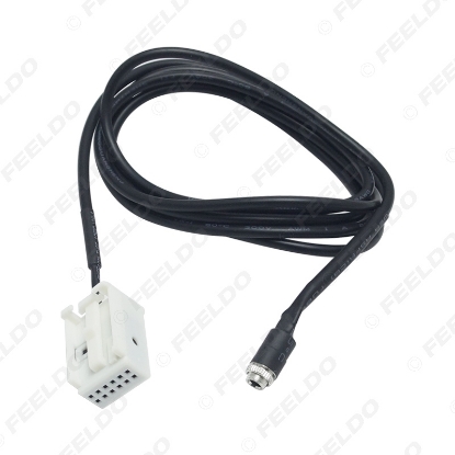 Picture of Car 12pin Female Interface Wire AUX Audio Input Cable For Peugeot 307/308/407/408/507 Citroen Triumph Sega C2/C5/RD4