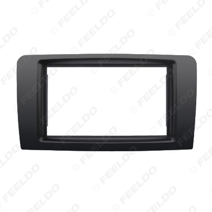 Picture of Car Double Din Radio Fascia Frame Trim for Mercedes BENZ ML W164 2006-2010 Installation Audio Dash Panel Kit Frame