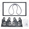 Picture of 2DIN Silver Car Refitting Stereo DVD Frame Fascia Dash Panel Installation Kits For Ford Everest/Ranger/Mazda BT-50