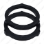 Picture of 2pcs/set 6.5" Car Front Door Speaker Spacer Solid Modified Rings for Ford Focus Audio Pad Mat Plate Loudspeaker Brackets