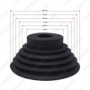 Picture of 2PCS Universal Car HID LED Headlight Dustproof Cover Rubber Sealing Headlamp Cap Dia 70/78/88/100/110mm Waterproof