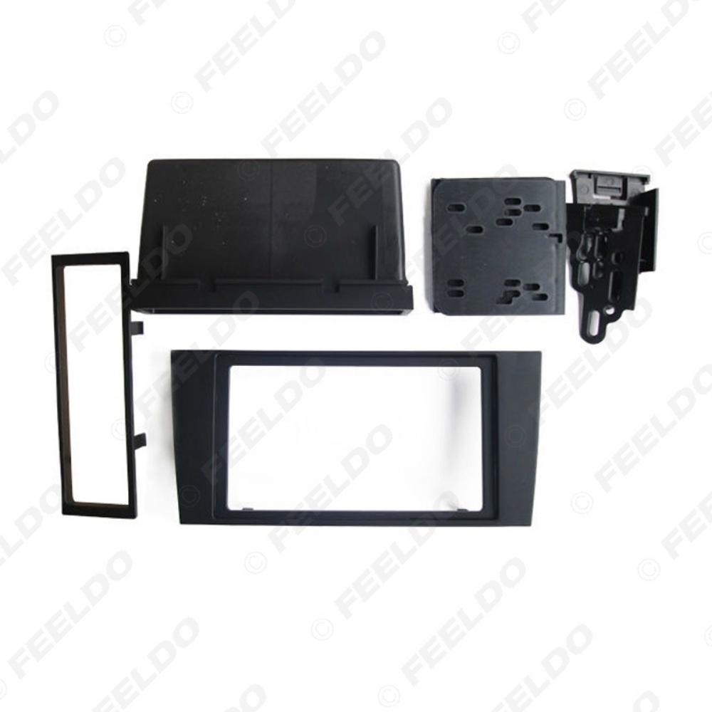 Picture of 2Din Car Stero CD/DVD Radio Frame Fascia for Audi A4 2000-2004 Dash Panel Face Plate Bezel Trim Mount Kit