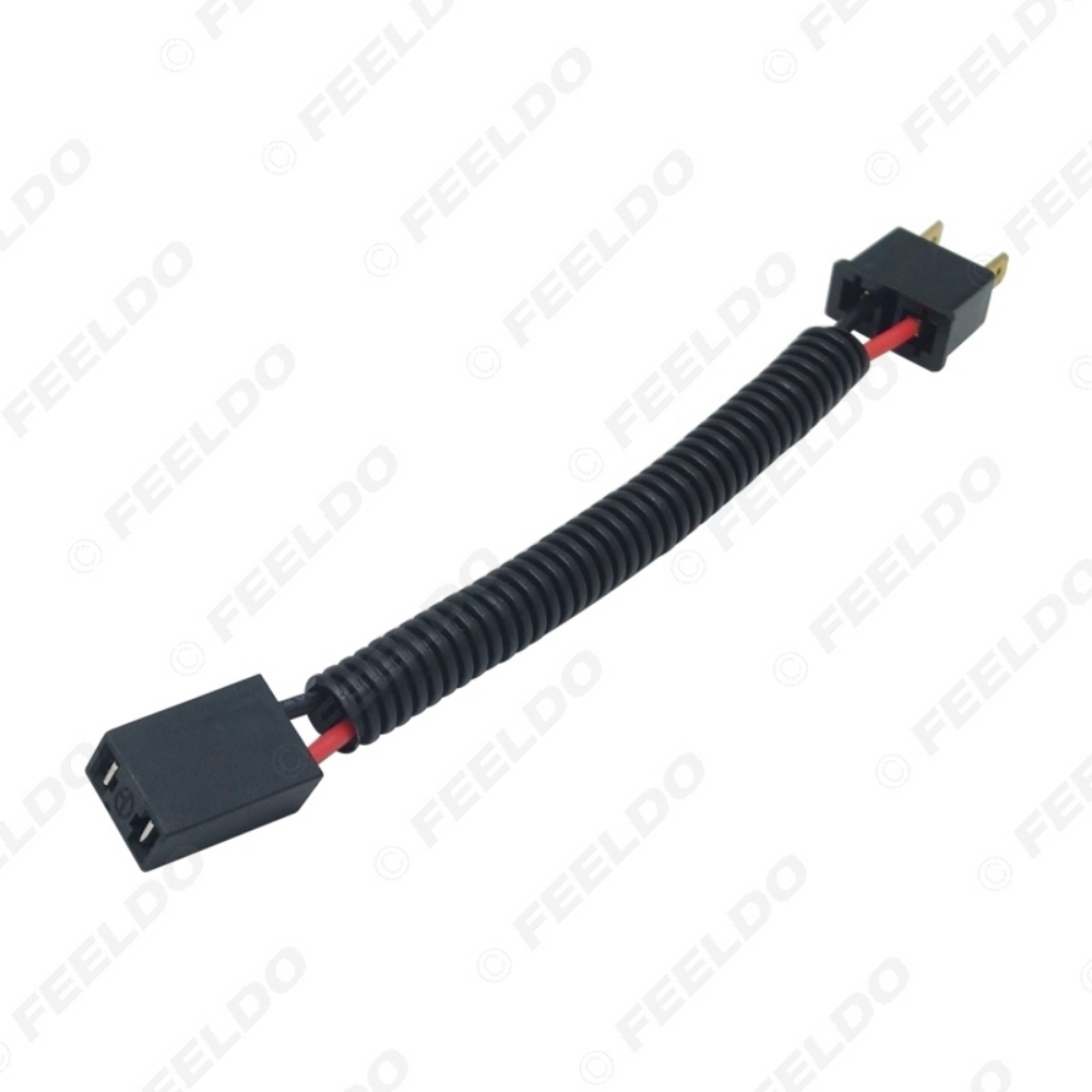 Picture of Automotive LED HID Headlight Cable H7 Male To Female Connector Plug Lamp Bulb Socket Wiring Adapter Holder