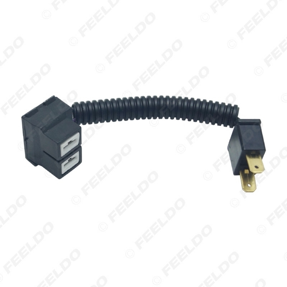 Picture of Car H7 Ceramic Socket Heavy Duty Ceramic Wiring Harness Connector For Headlight Bulb Socket Wire Plug Adapter