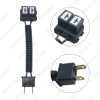 Picture of Car H7 Ceramic Socket Heavy Duty Ceramic Wiring Harness Connector For Headlight Bulb Socket Wire Plug Adapter