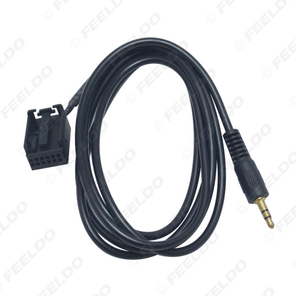 Picture of Car 12PIN Audi Radio 3.5mm AUX-IN Adapter Cable For Opel CD30 MP3 CDC40 CD70 NAVI DVD90 NAVI AUX Wire