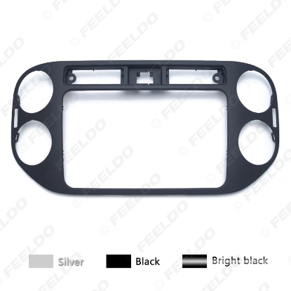 Picture of 2Din Car Radio Fascia Frame for Volkswagen Tiguan 2013-2019 Stereo Panel Dash Mount Trim Installation Kit