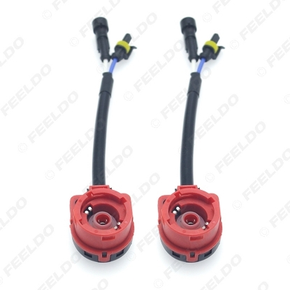 Picture of Car HID Headlamp Socket Wiring Harness D2 D2S D2R D2C Bulb Adapter Converter Wire Plug Connector Base Cable