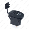 Picture of Car 12V-24V 3.1A Dual USB Socket Charger Power Adapter Truck ATV Boat USB Cigarette Lighter Adapter Outlet 2 Ports