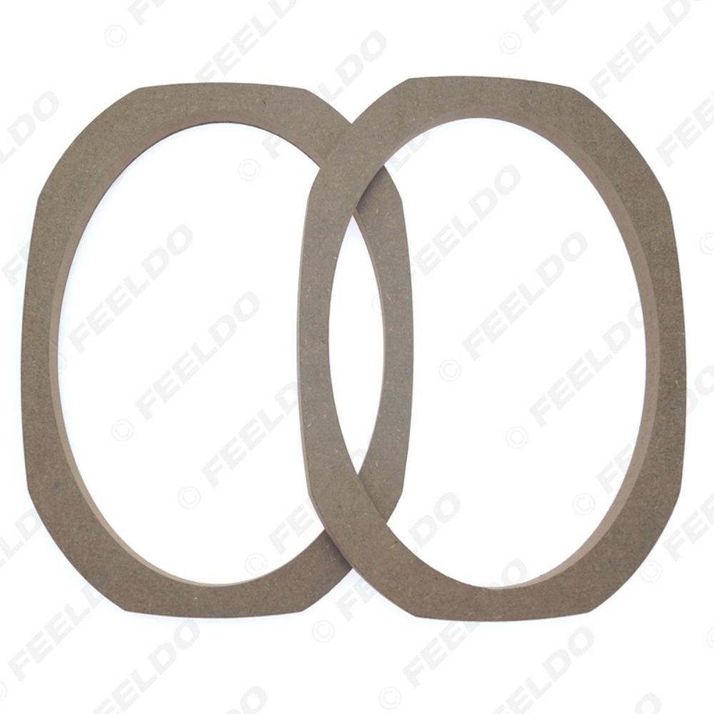 Picture of 2pcs/set 6x9 Universal Car/Bus/Boat Stereo Speaker Spacer Wooden Rings Bracket Holder Adapter Speaker Pads