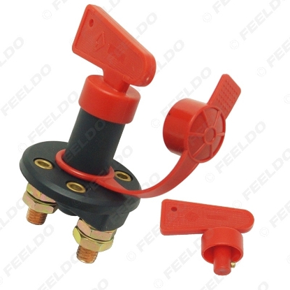Picture of DC12V-24V Car Truck Boat Battery Power Kill Switch Vehicle Cut Off Disconnect Isolator with Removable Key