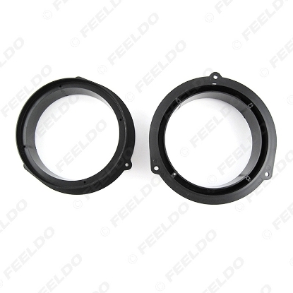 Picture of 2pcs Car Speaker Spacer Mats with Tweeters for Audi Q5 Rear Door Stereo Horn Refitting Rings Pad Mount Holder