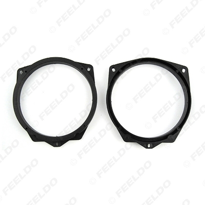 Picture of 2pcs Black Car Speaker Spacer Mat Adapter for MG Stereo Speacker Plates Bracket Pad Refitting Rings Trim Kit