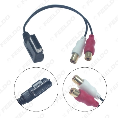 Picture of Car Audio Music MDI/AMI Interface To 2-RCA Female AUX Cable For Audi Volkswagen Skoda Wire Aux Adapter
