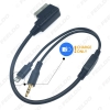 Picture of Car AMI/MDI Interface To 3.5mm Male Audio AUX + Lightning Jack Charge Only Adapter Cable For Mercedes Benz