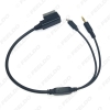 Picture of Car AMI/MDI Interface To 3.5mm Male Audio AUX + Lightning Jack Charge Only Adapter Cable For Mercedes Benz