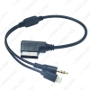 Picture of Car AMI/MDI Interface To 3.5mm Male Audio AUX + Lightning Jack Charge Only Adapter Cable For Mercedes Benz