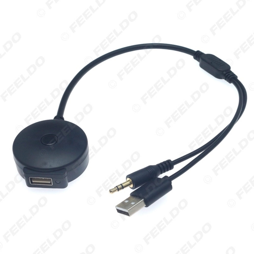 Picture of Car Wireless Bluetooth Module Receiver AUX 3.5 mm Jack & USB Music Adapter AUX Cable For BMW Mini Cooper Kit