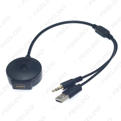 Picture of Car Wireless Bluetooth Module Receiver AUX 3.5 mm Jack & USB Music Adapter AUX Cable For BMW Mini Cooper Kit